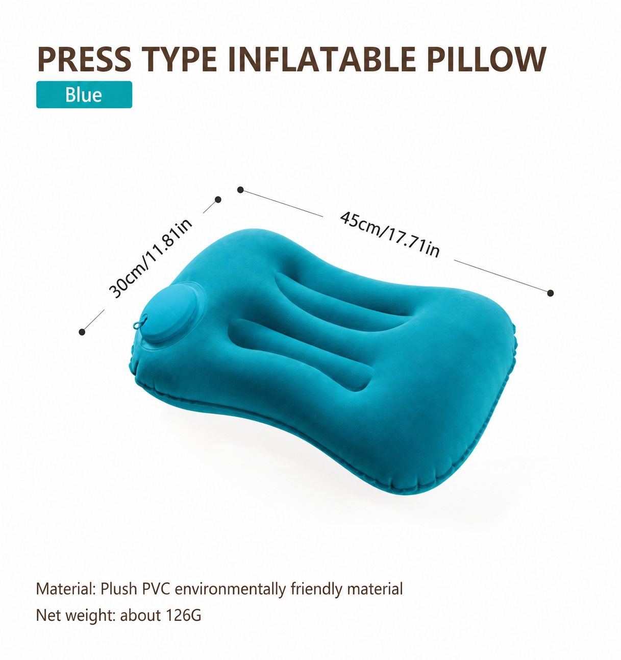Camping Inflatable Pillow with Built-in Air Pump