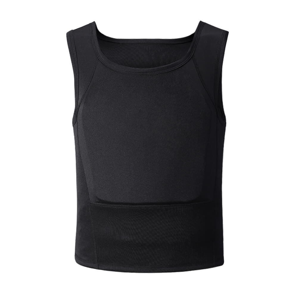 Concealed Bulletproof Vest Ultra Thin T-shirt Undershirt Covert Body Armor - NIJ IIIA Protection