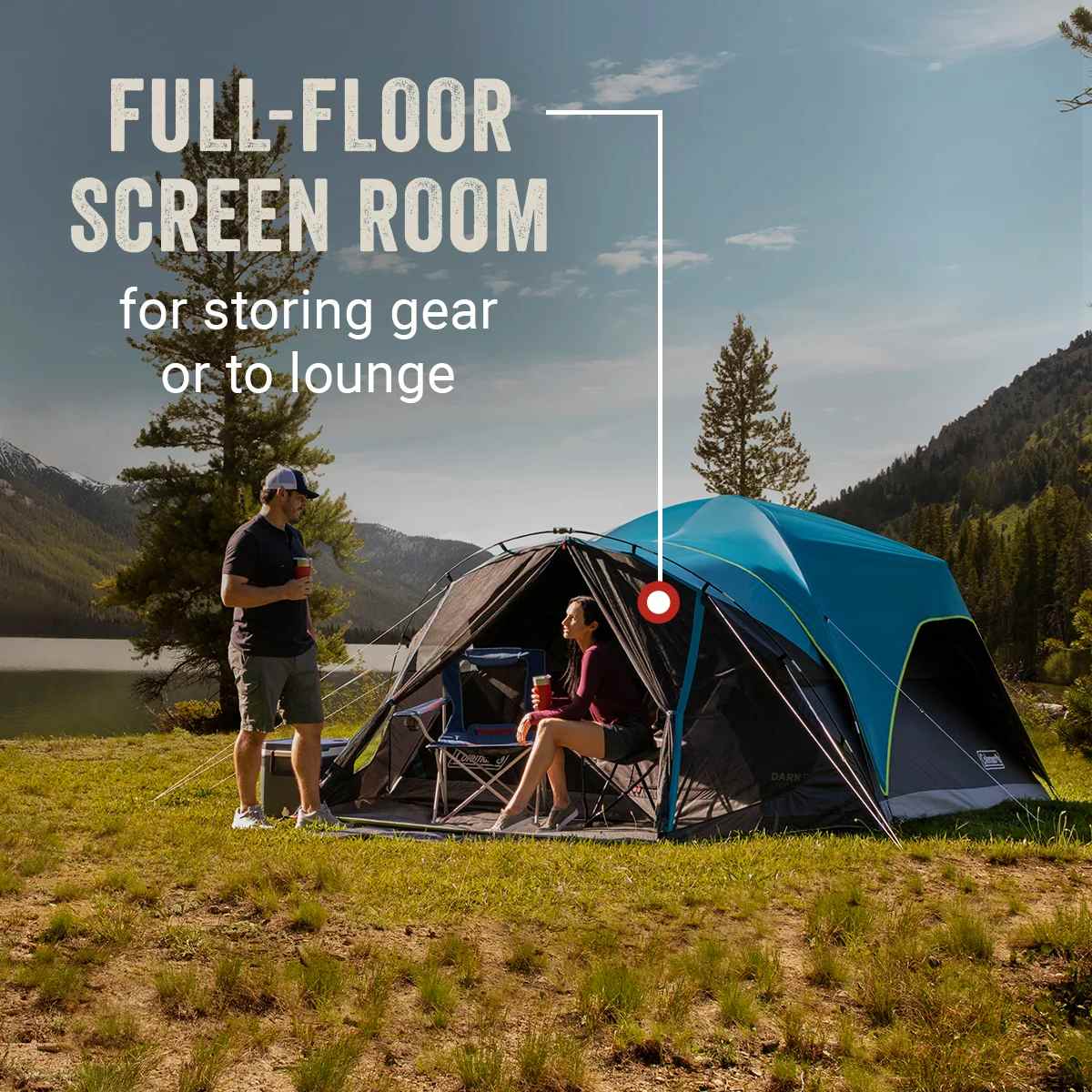 Coleman Carlsbad 4-Person Camping Tent with Screen Room