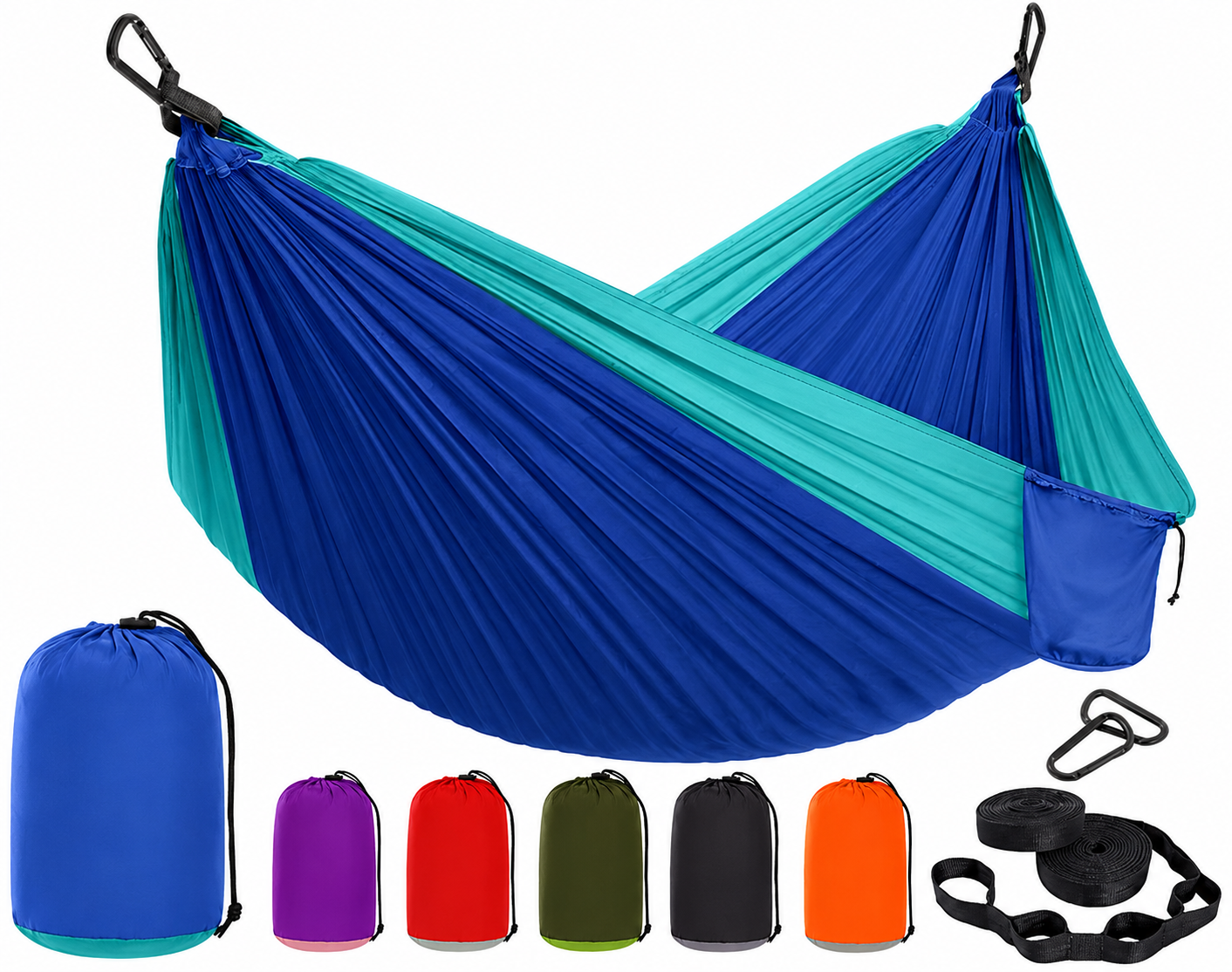 Durable Camping Hammock with Heavy-Duty Tree Straps