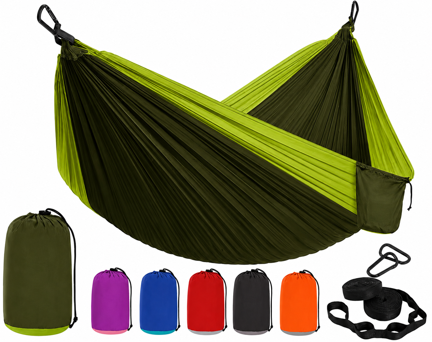 Durable Camping Hammock with Heavy-Duty Tree Straps