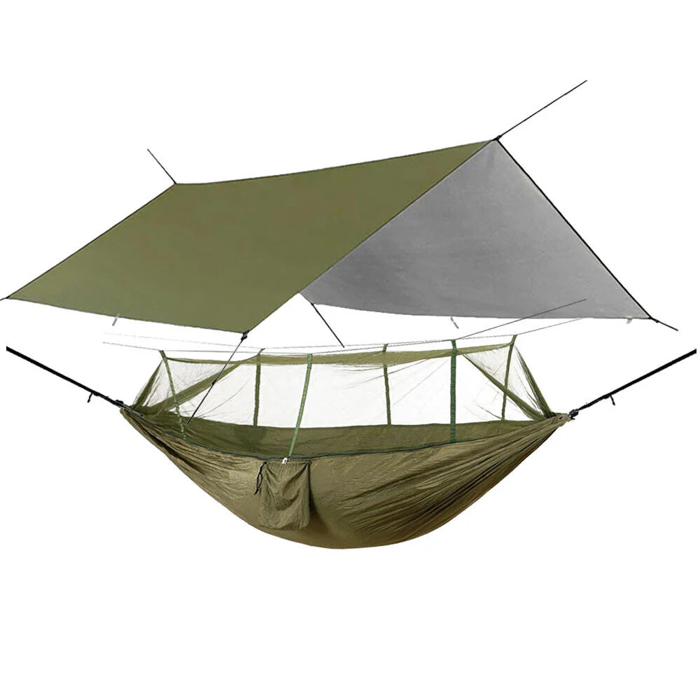 Camping Hammock Kit with Mosquito Net, Underquilt & Rainfly