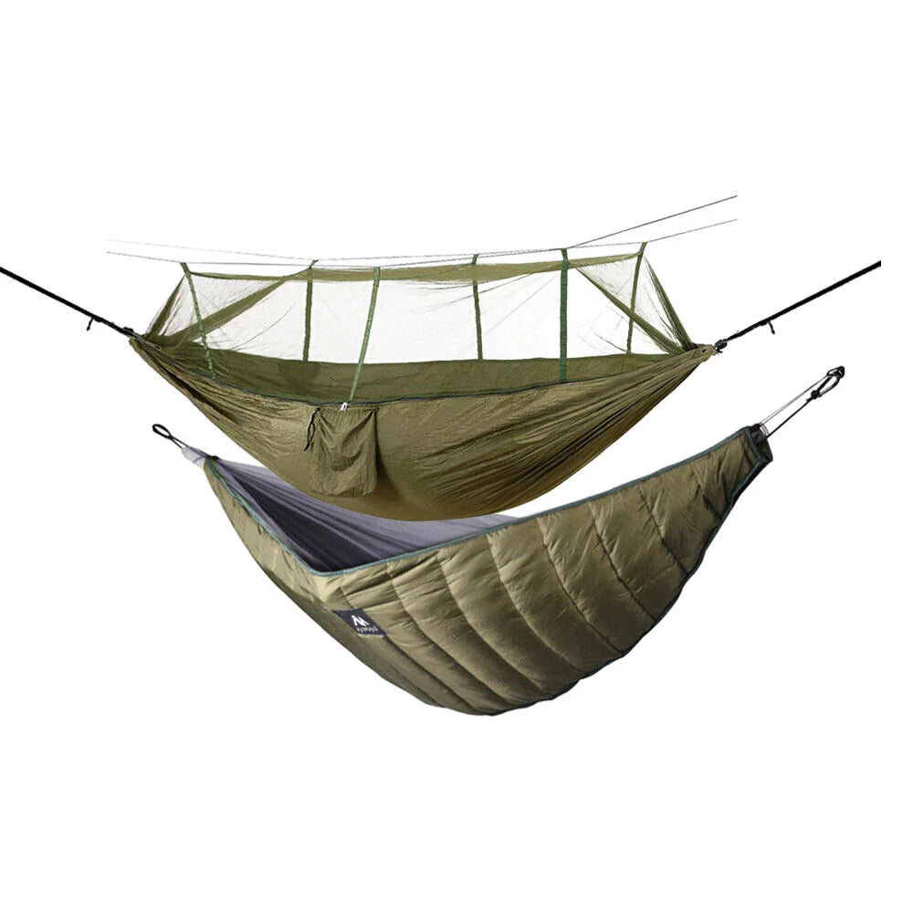 Camping Hammock Kit with Mosquito Net, Underquilt & Rainfly