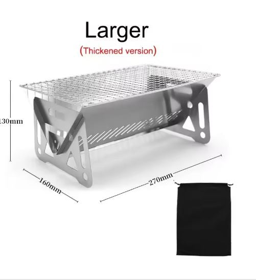Portable Folding Stainless Steel BBQ Grill
