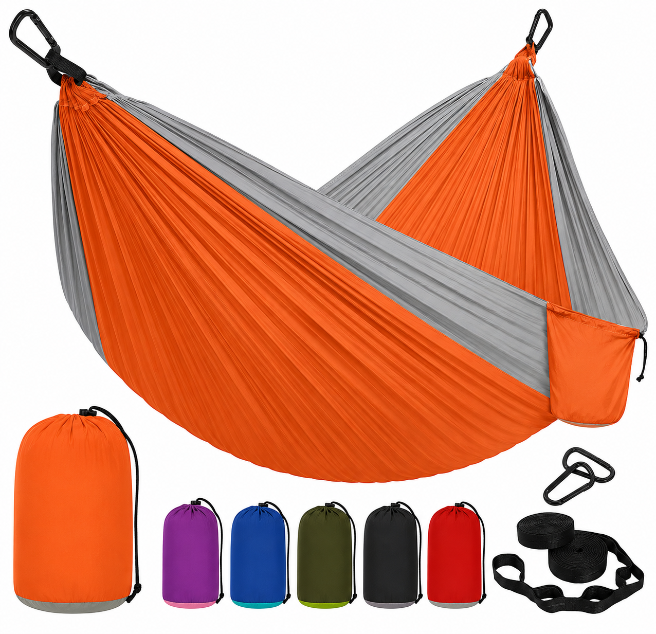 Durable Camping Hammock with Heavy-Duty Tree Straps