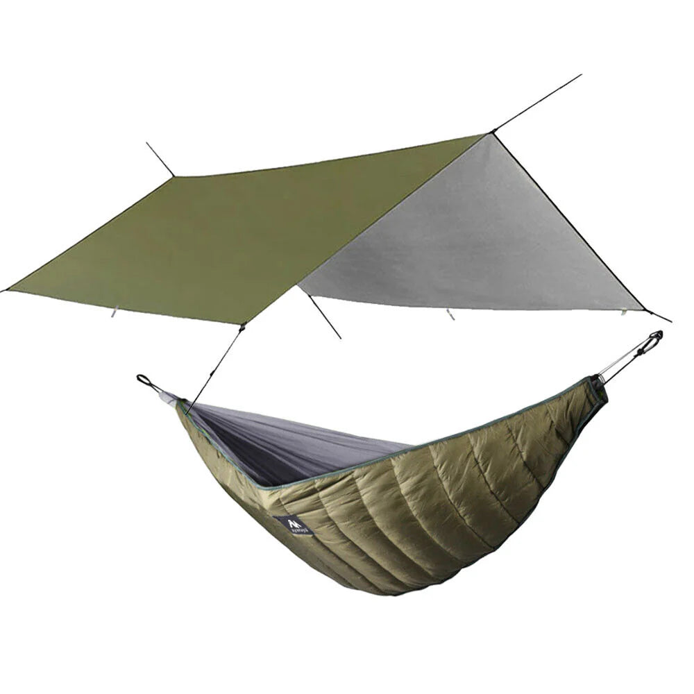 Camping Hammock Kit with Mosquito Net, Underquilt & Rainfly