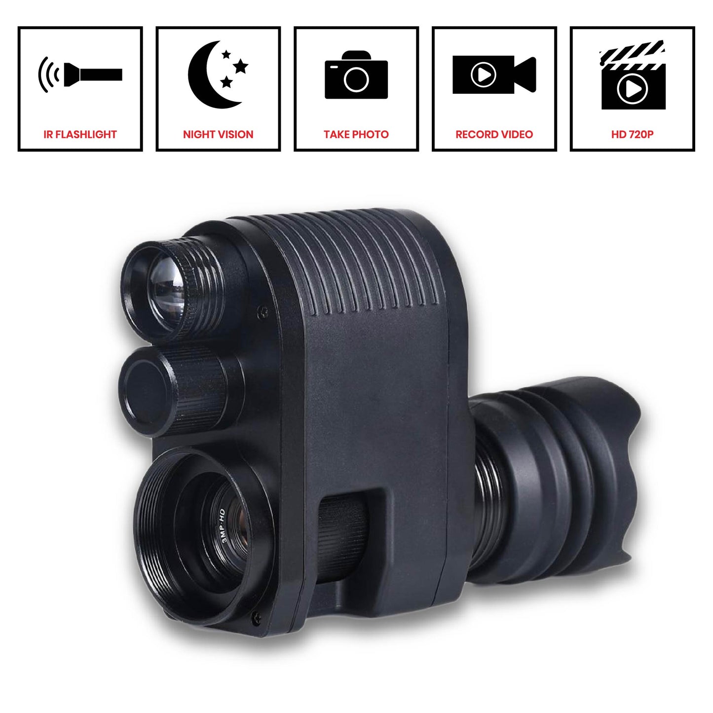 3rd Gen Stealth Night Ops™ TF3 - Night Vision Infrared Video Recording Camera Scope