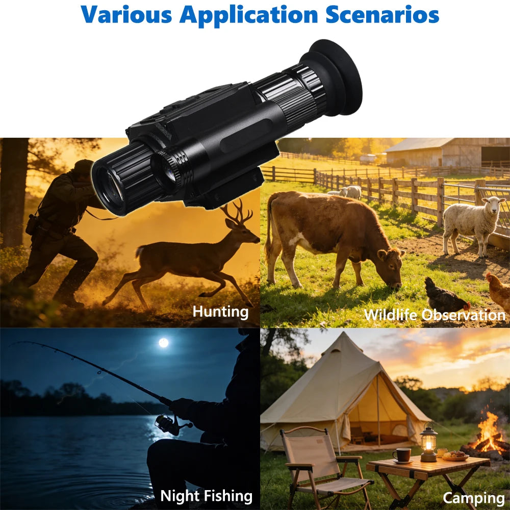 Stealth Night Ops TF6 Night Vision Hunting Scope - 1080P HD with 5x Zoom & IR Illuminator