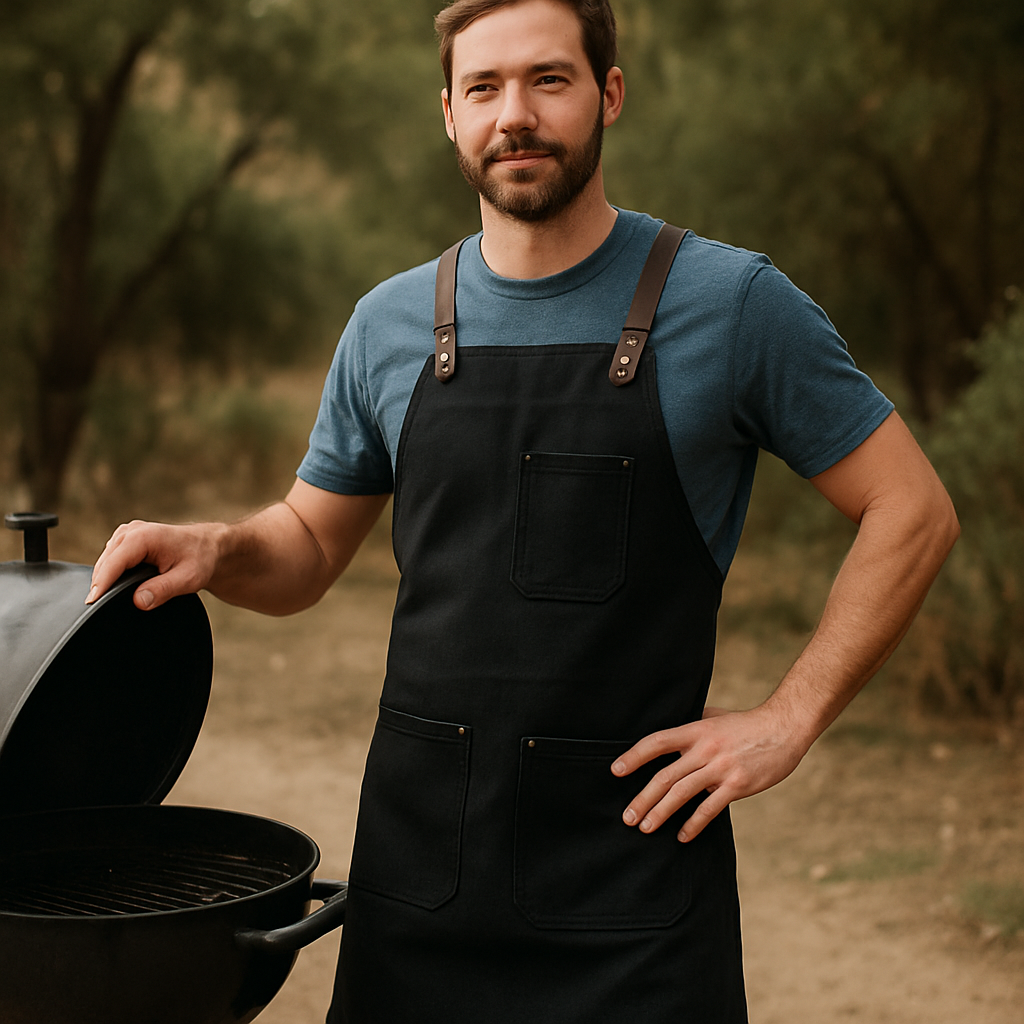 Heavy-Duty Canvas Work Apron — 16oz Cross-Back