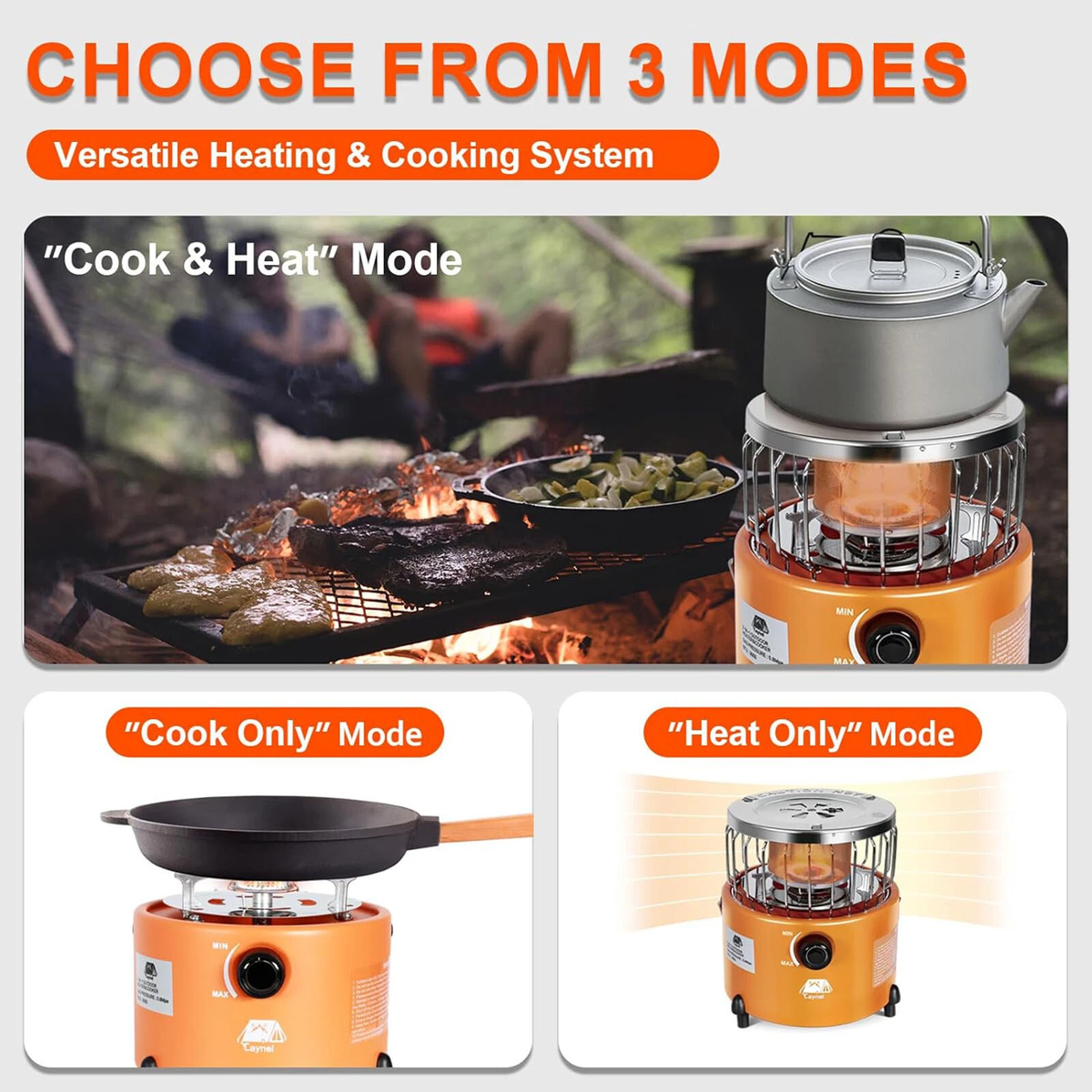 2-in-1 Portable Propane Heater & Stove