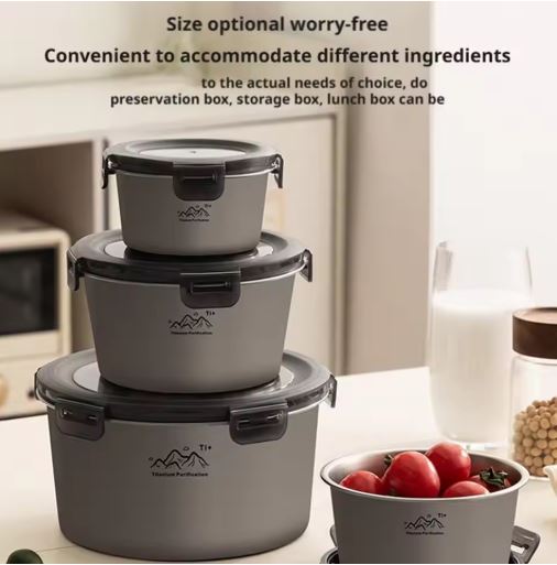 Titanium Camping Lunch Box – Portable Food Storage & Picnic Container