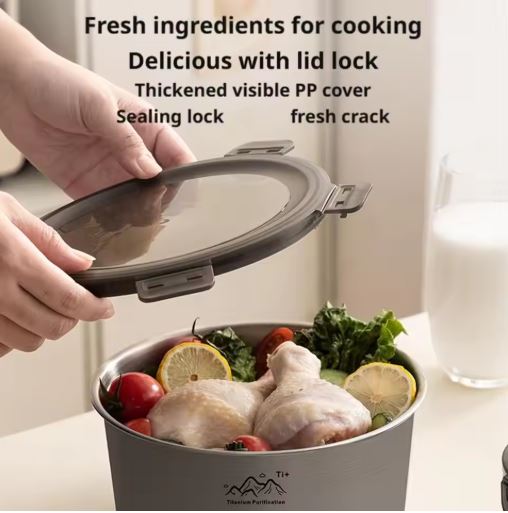 Titanium Camping Lunch Box – Portable Food Storage & Picnic Container