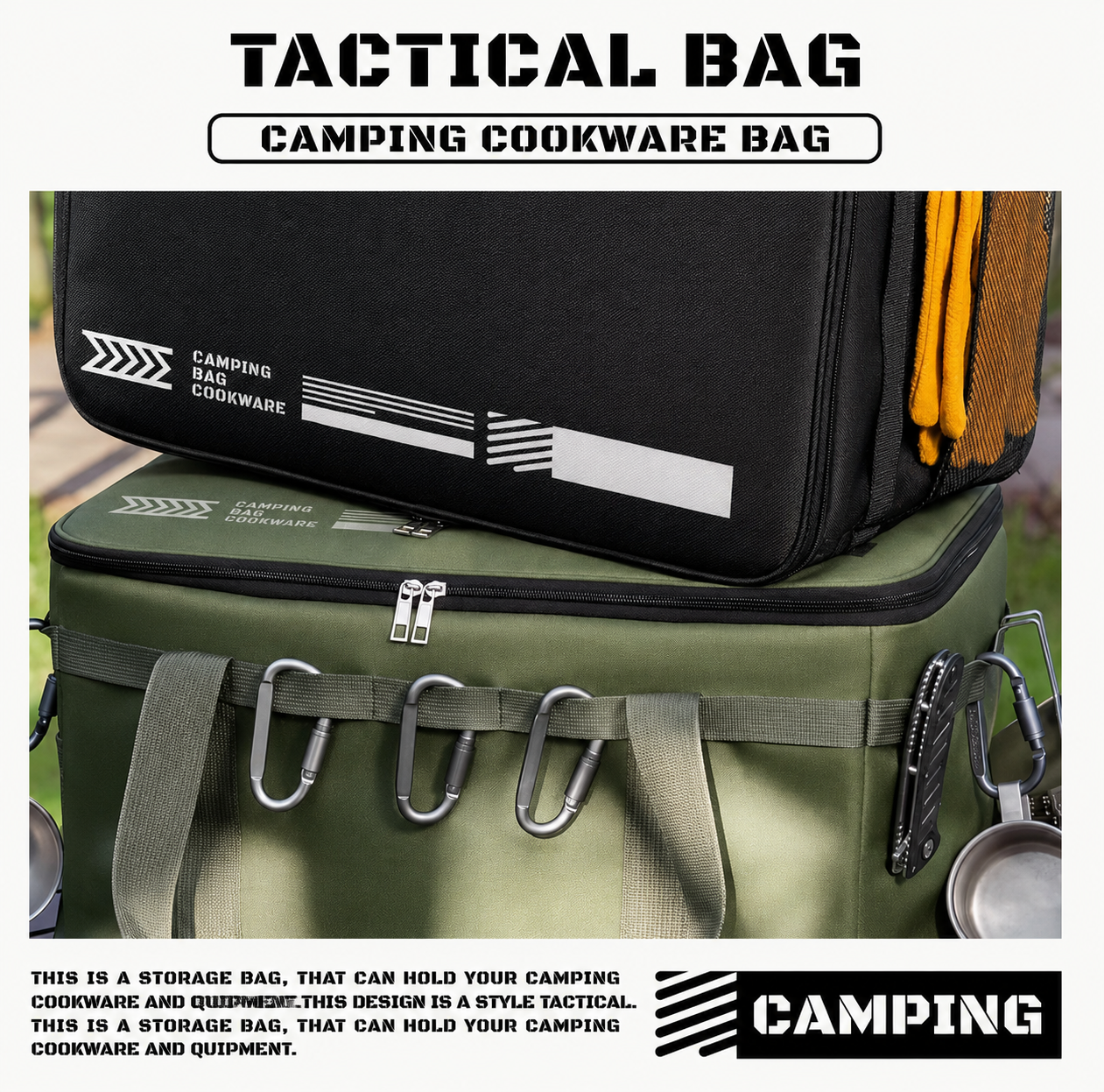 Portable Outdoor Camping Gear Storage Bag