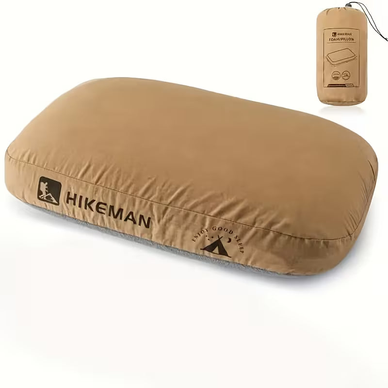 Portable Memory Foam Camping Pillow - Outdoor Travel Neck Support