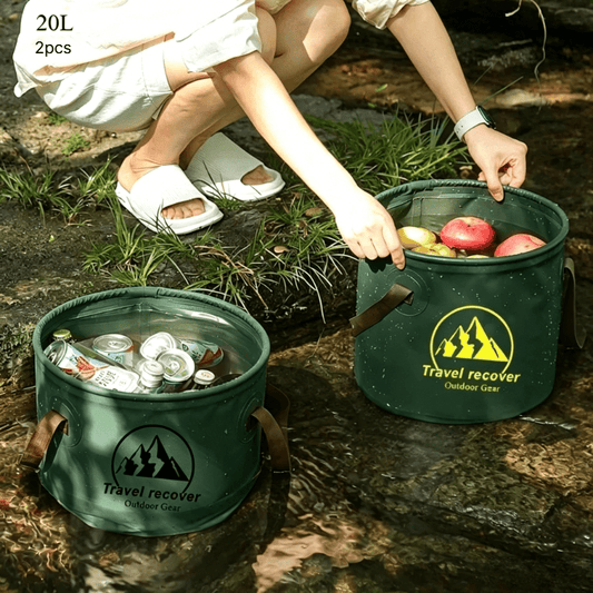 2-Pack 20L Collapsible Water Bucket