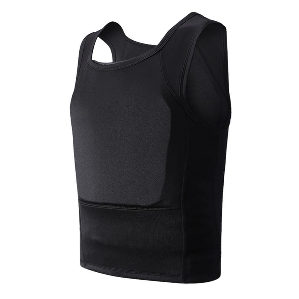 Concealed Bulletproof Vest Ultra Thin T-shirt Undershirt Covert Body Armor - NIJ IIIA Protection