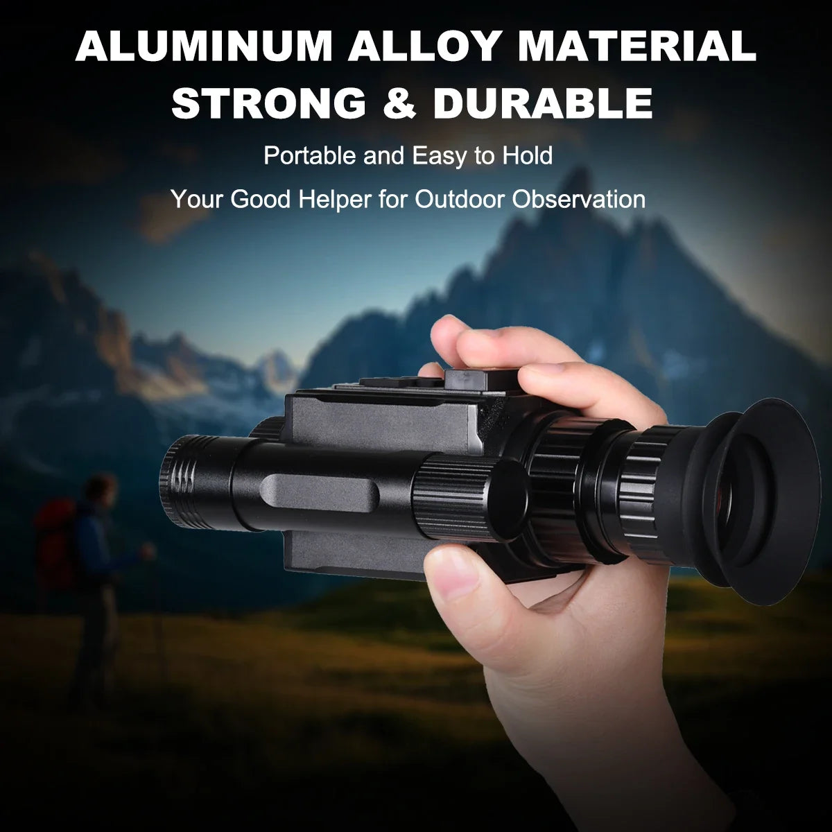 Stealth Night Ops NK006 Helmet-Mount Night Vision Monocular - 1080P Infrared 5x Zoom