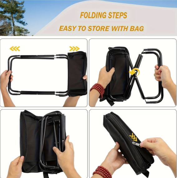 Portable Folding Camping Chair with Mesh Bag