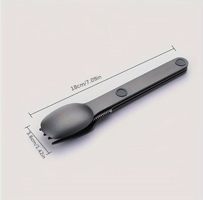 Magnetic Aluminum Camping Cutlery Set - 3PCS