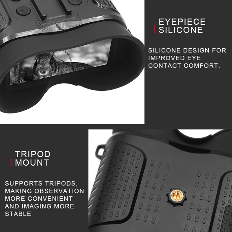 Stealth Night Ops NV8160 Helmet-Mount Night Vision Binoculars - 8x Digital Zoom