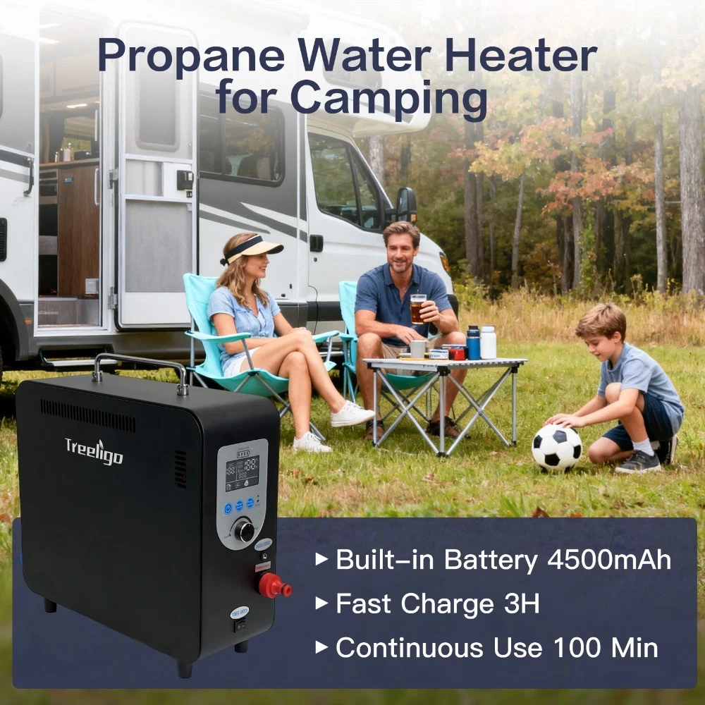 Propane Water Heater Shower W/Pump Portable for Outdoor Camping Hunting Cleaning