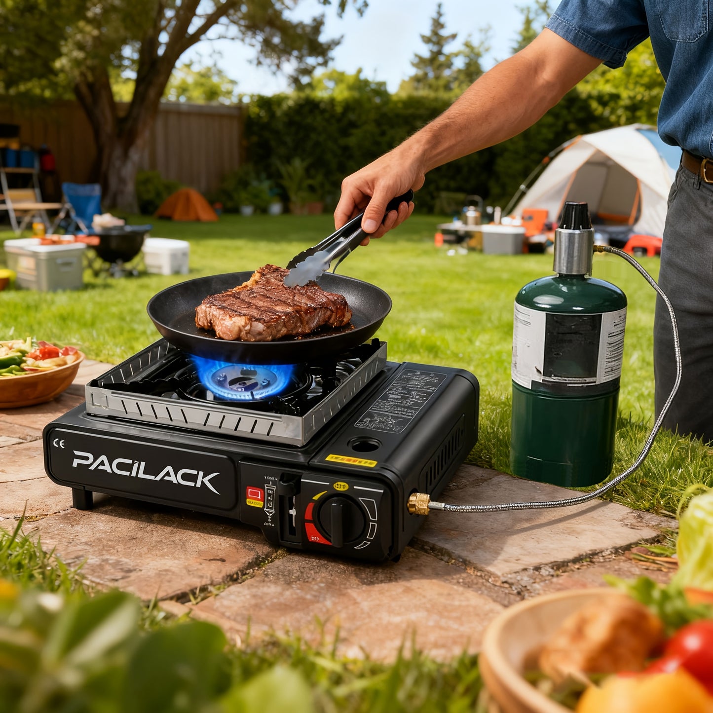 Compact Camping Cooker — Propane & Butane Stove with Carrying Case
