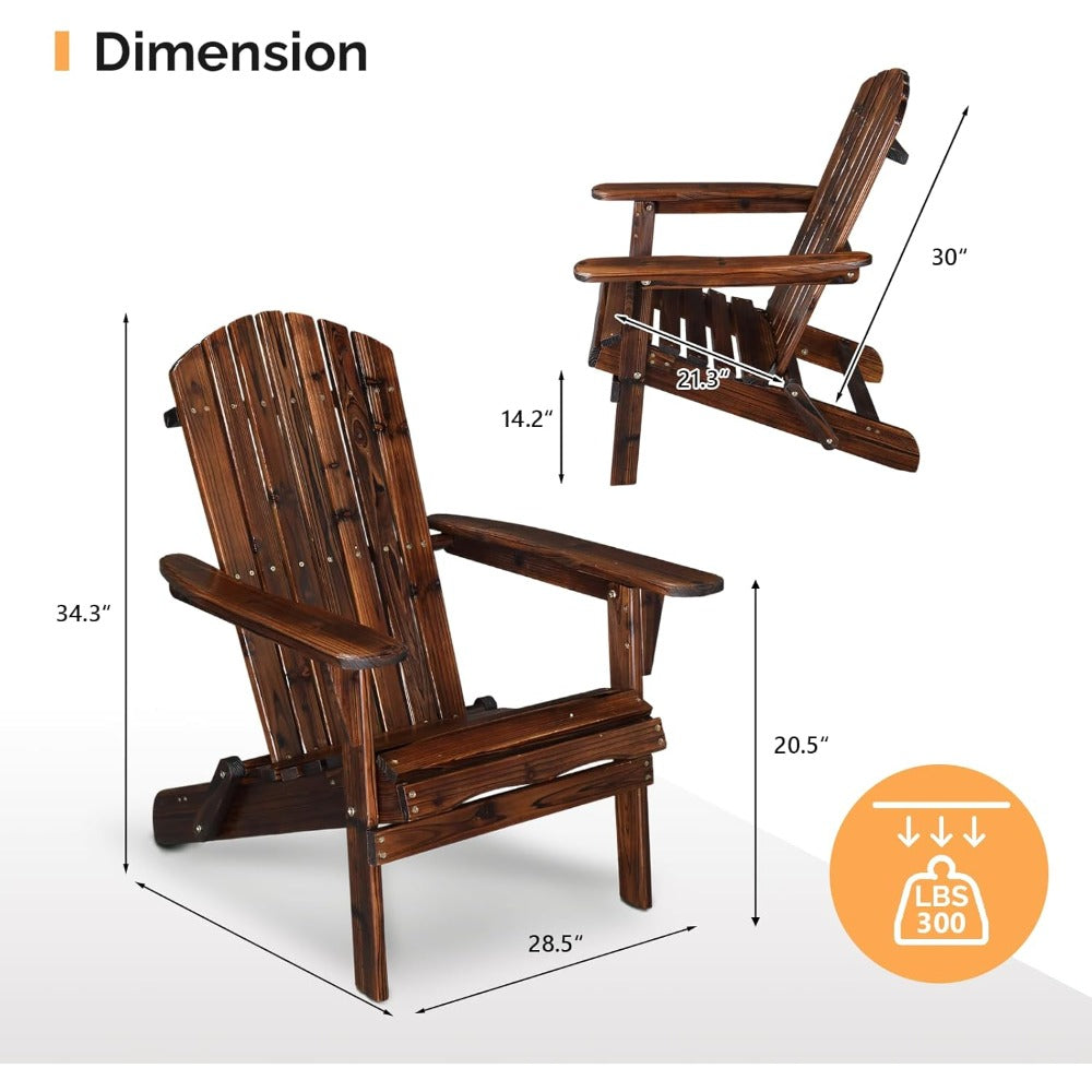 Folding Adirondack Chair — Fire Pit & Patio Set