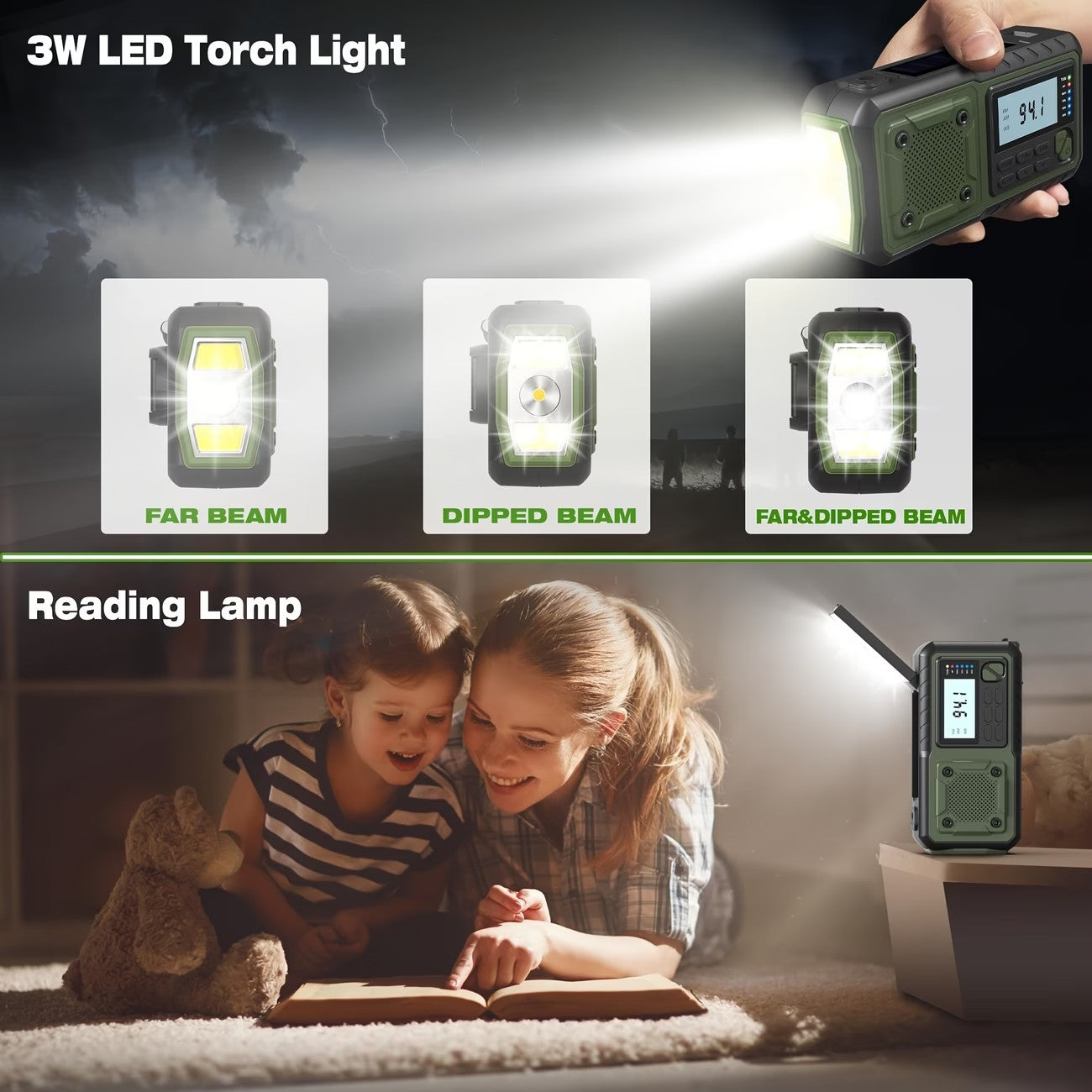 Emergency Hand-Crank Solar Weather Radio