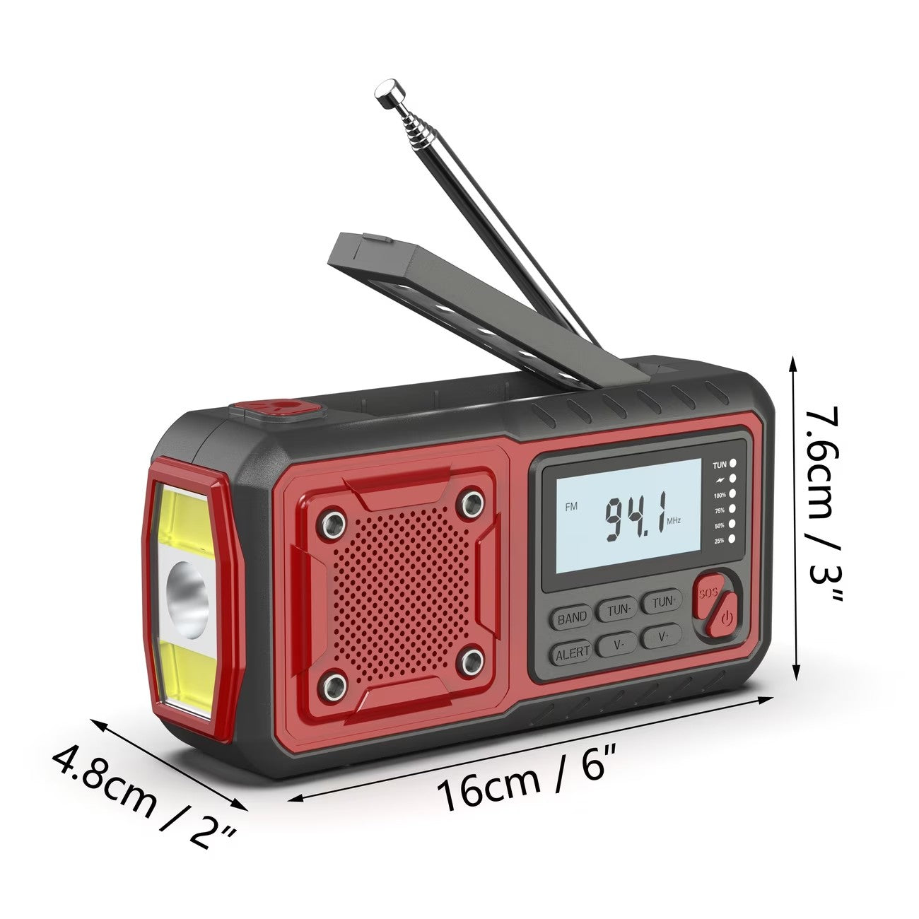 Emergency Hand-Crank Solar Weather Radio