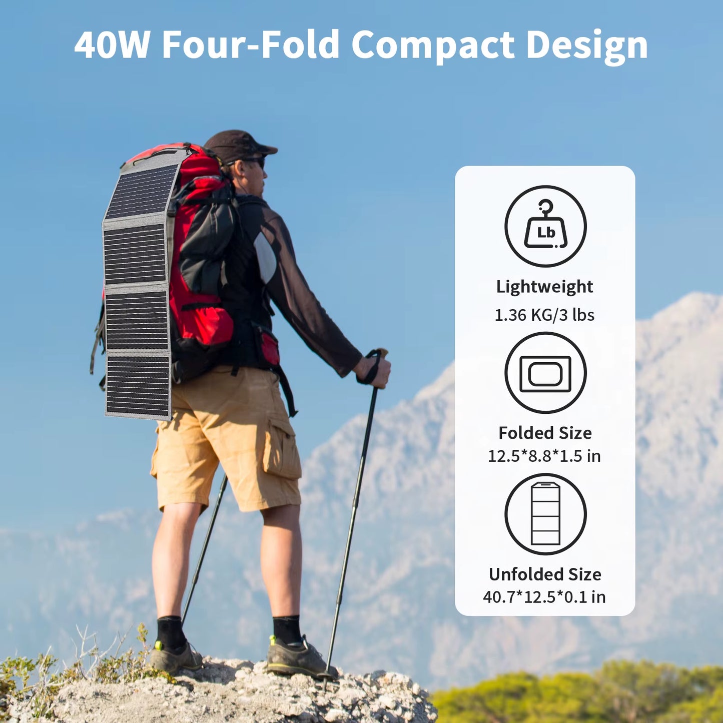 40W Foldable Solar Panel Charger