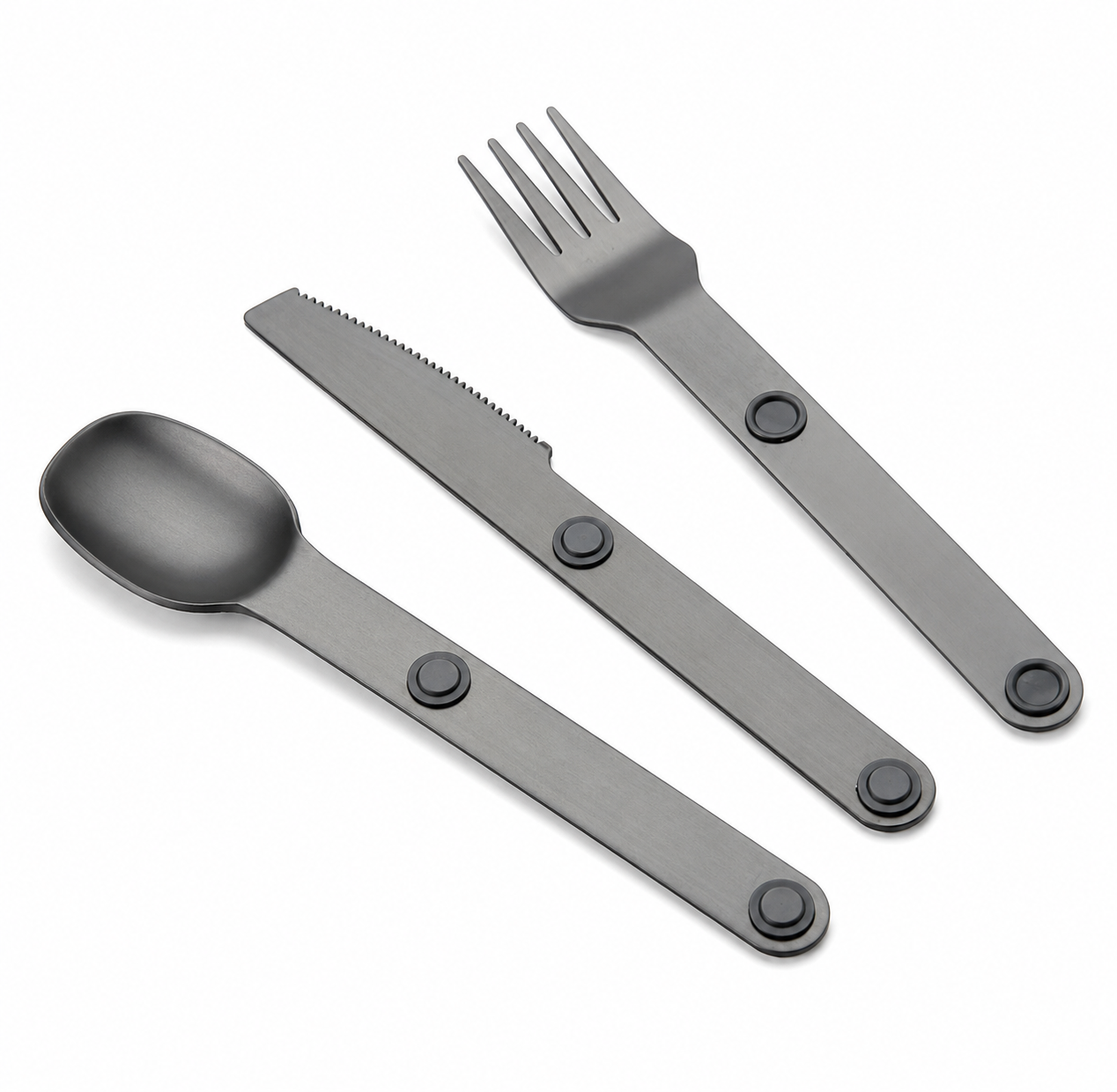 Magnetic Aluminum Camping Cutlery Set - 3PCS