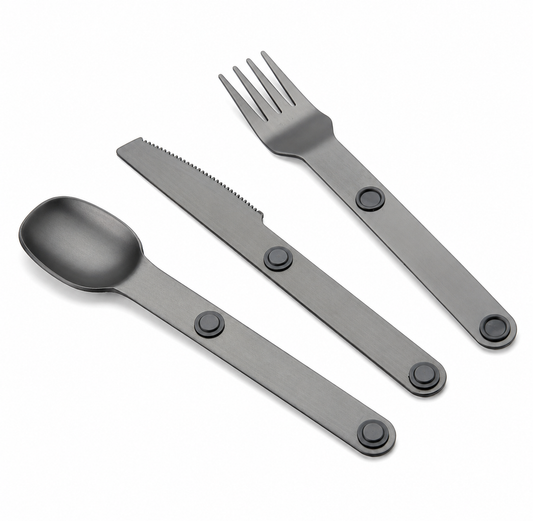 Magnetic Aluminum Camping Cutlery Set - 3PCS