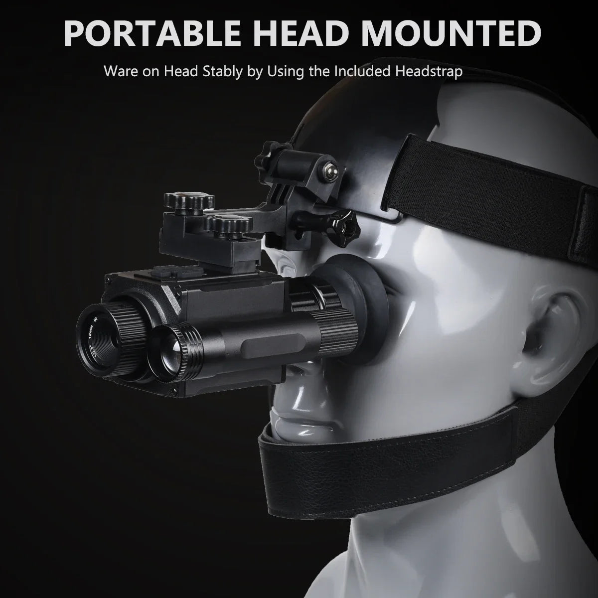 Stealth Night Ops NK006 Helmet-Mount Night Vision Monocular - 1080P Infrared 5x Zoom