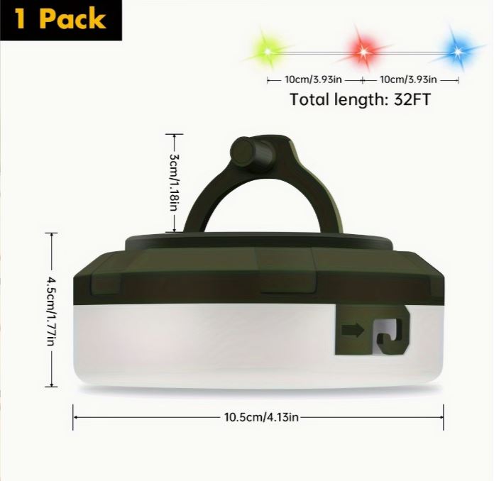 RECHARGEABLE LED CAMPING LANTERN - 32FT