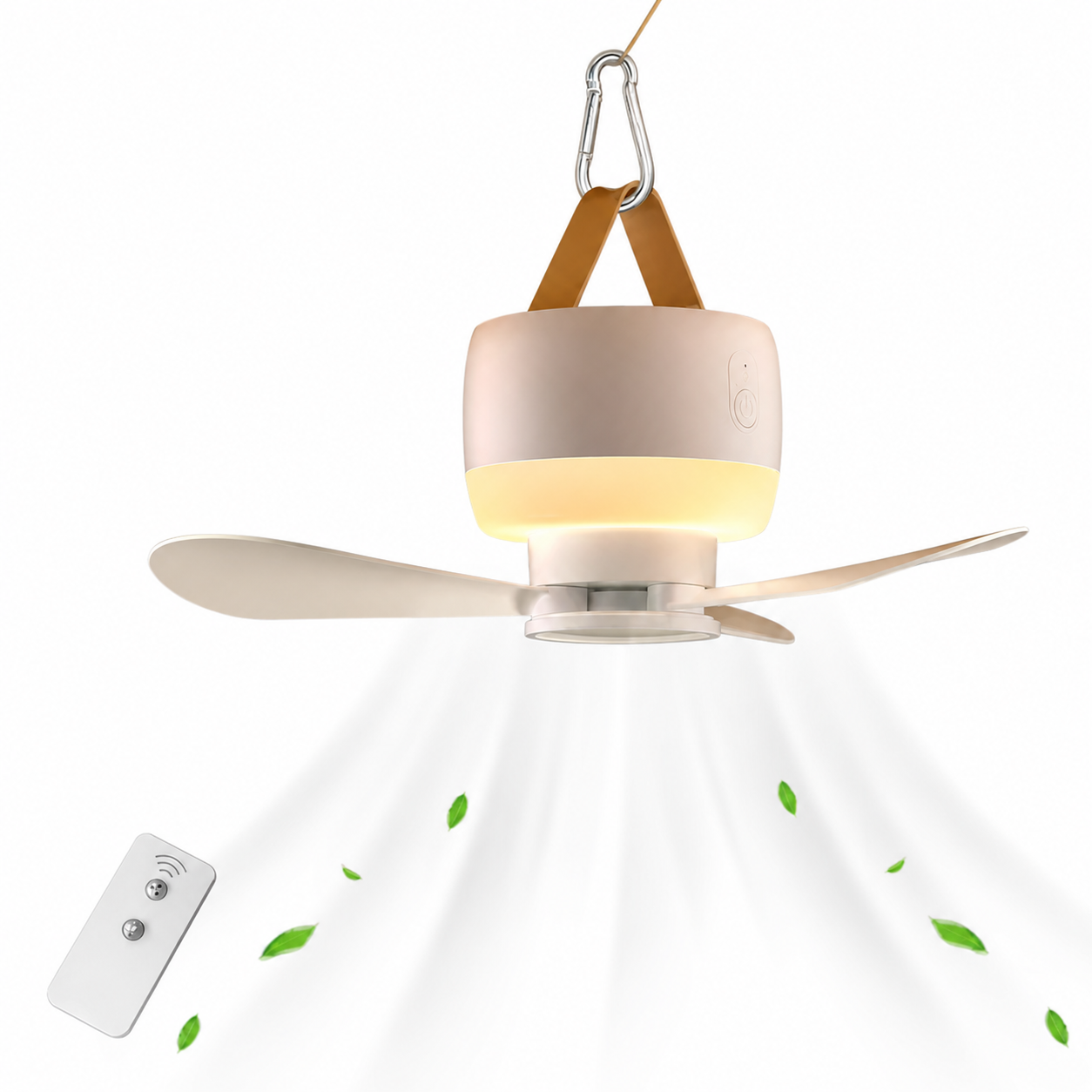 Portable USB Rechargeable Camping Fan with LED light