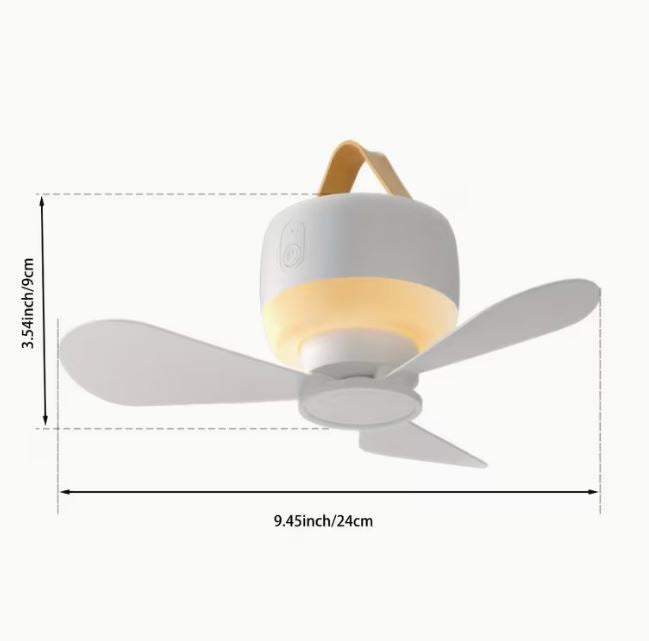 Portable USB Rechargeable Camping Fan with LED light