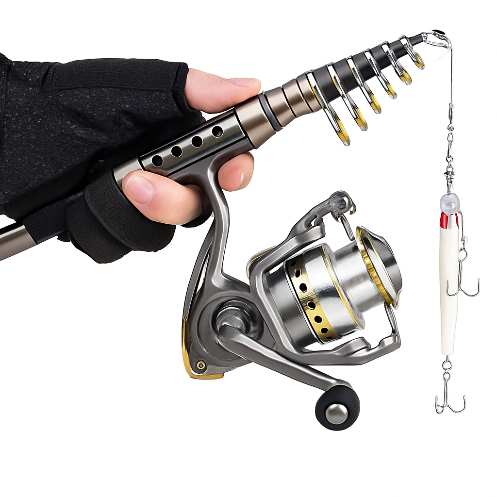 Telescopic Carbon Fiber Fishing Rod & Reel Combo