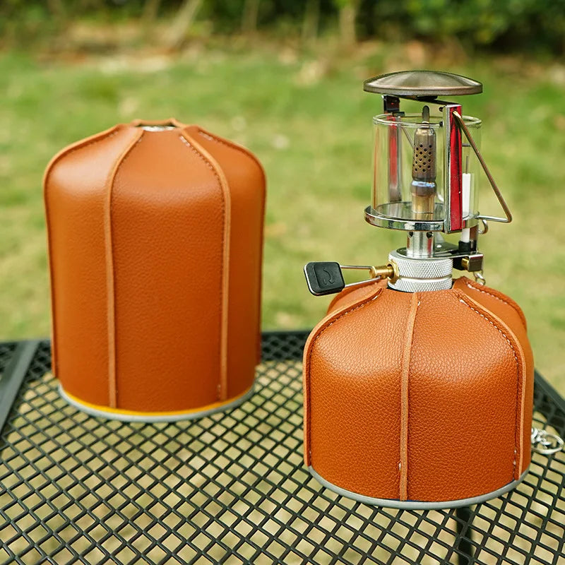 Leather Gas Canister Cover — Flat Butane