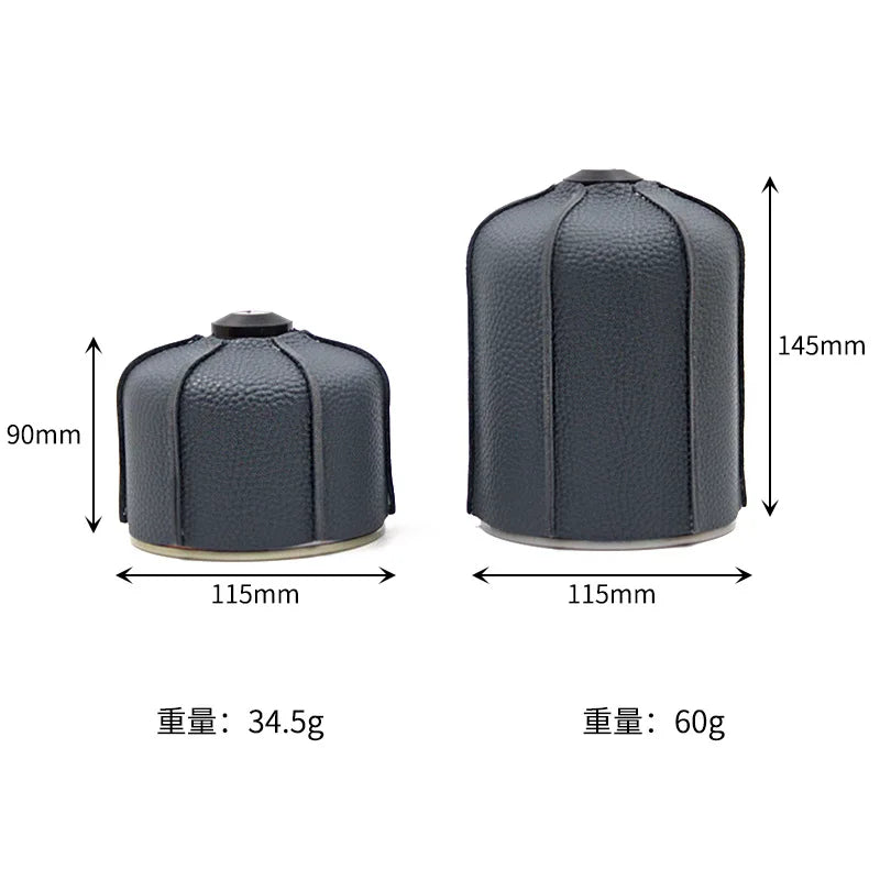 Leather Gas Canister Cover — Flat Butane