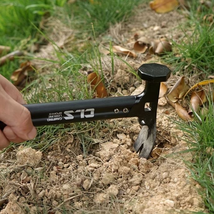 Outdoor Camping Tent Hammer with Stake Puller