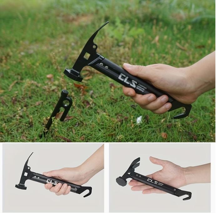 Outdoor Camping Tent Hammer with Stake Puller