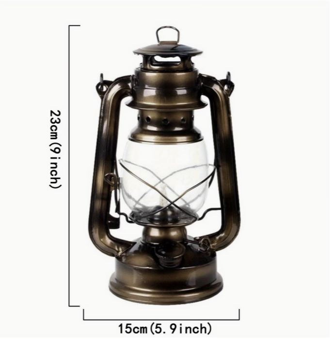 Vintage Iron Kerosene Lantern – Outdoor Camping & Home Decor Light