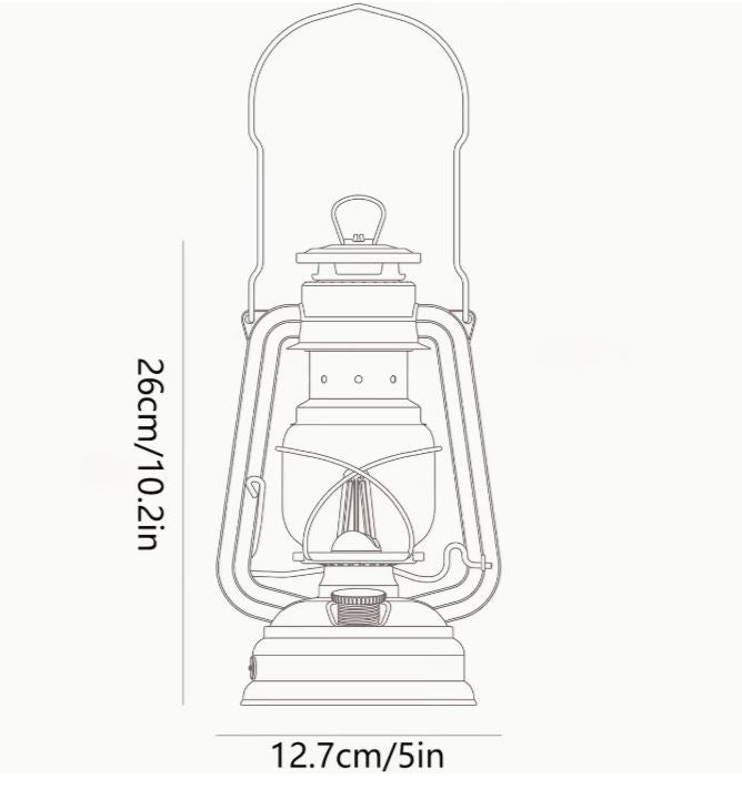 Vintage Hurricane Kerosene Lantern – Metal Outdoor Camping & Emergency Light
