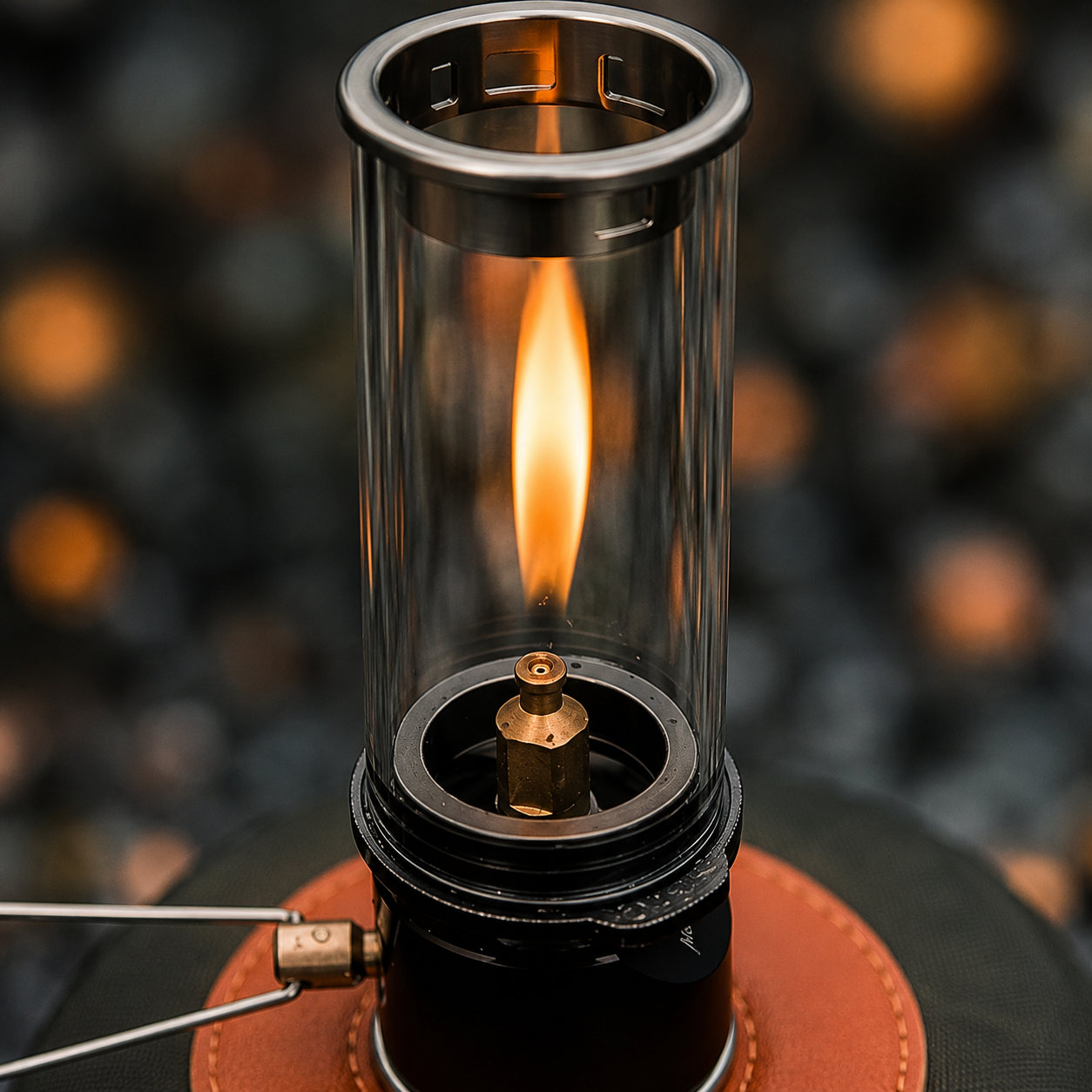 Windproof Portable Gas Candle Camping Lantern