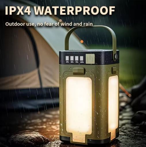 Foldable Solar Camping Lantern with 4-Leaf