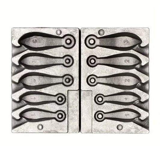 Snapper Sinker Mould – 5-Cavity Multi-Weight Combo (28g, 56g, 84g) Precision Fishing Tool