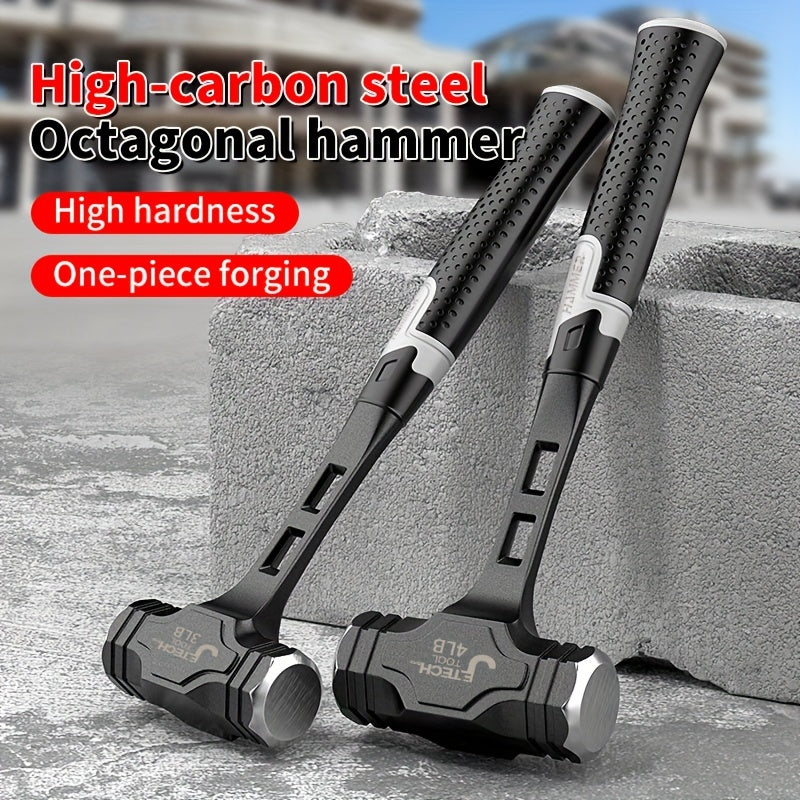 Octagonal Sledge Hammer — One-Piece Forged Steel with Anti-Skid Grip
