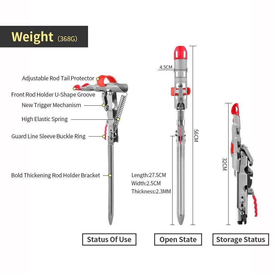 Adjustable Auto Catcher Fishing Rod Holder