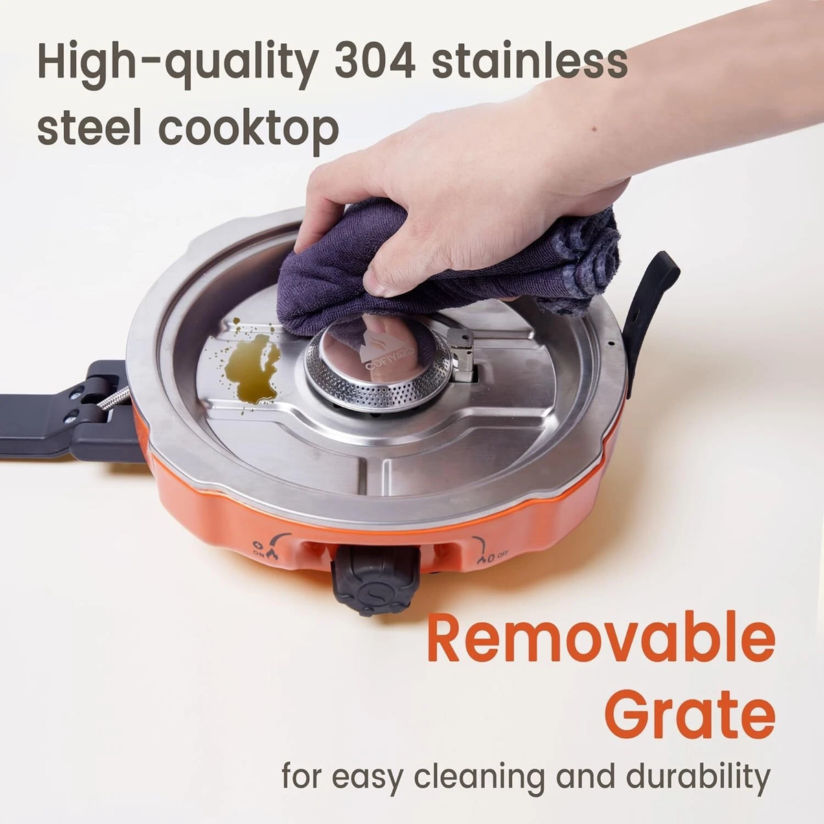 20,000 BTU 2-Burner Propane Camping Stove — Portable Folding Camp Stove