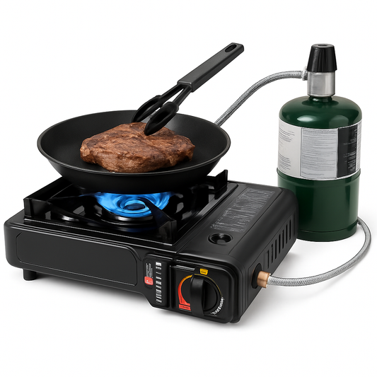 Compact Camping Cooker — Propane & Butane Stove with Carrying Case